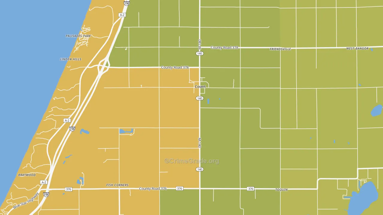 49043, MI Map of Theft Rates