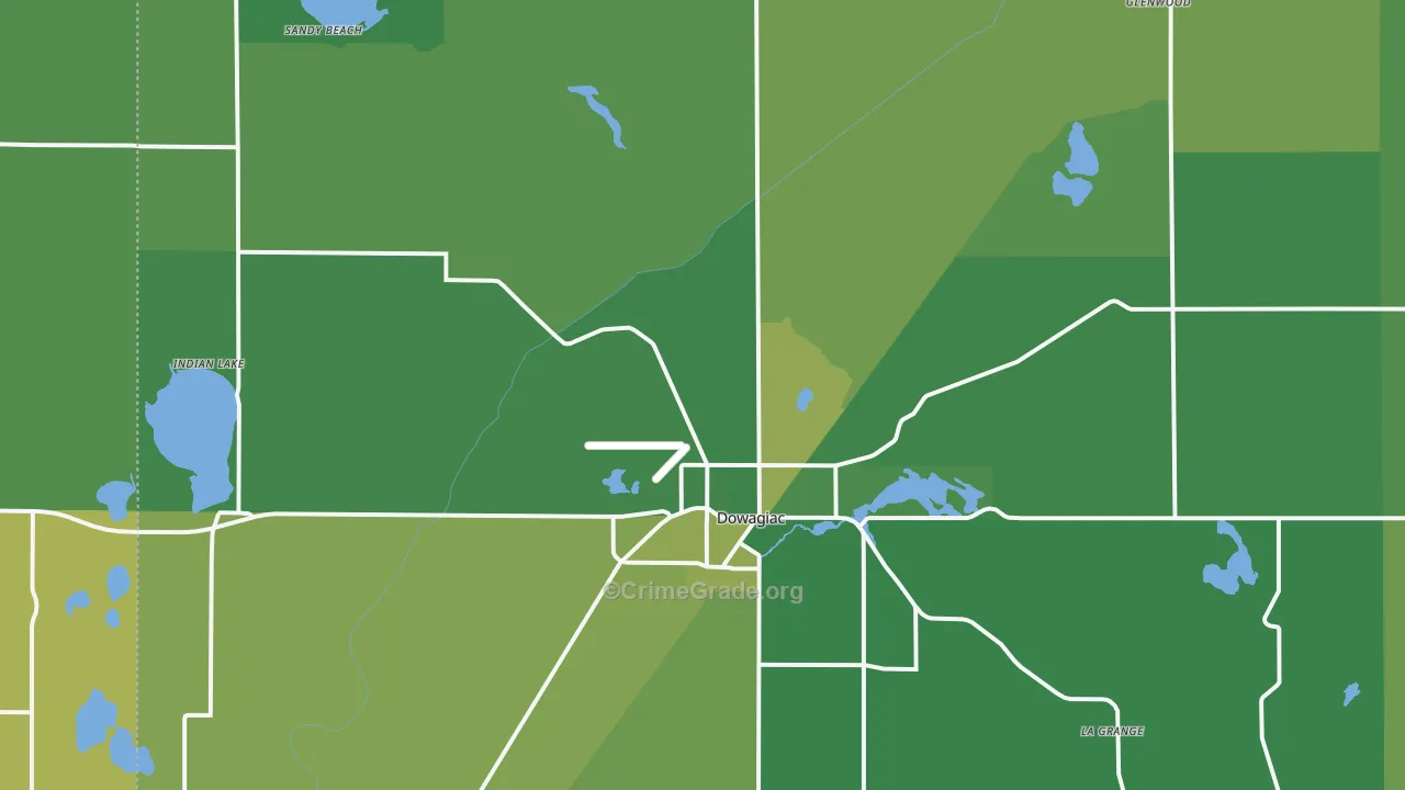 49047, MI Map of Theft Rates