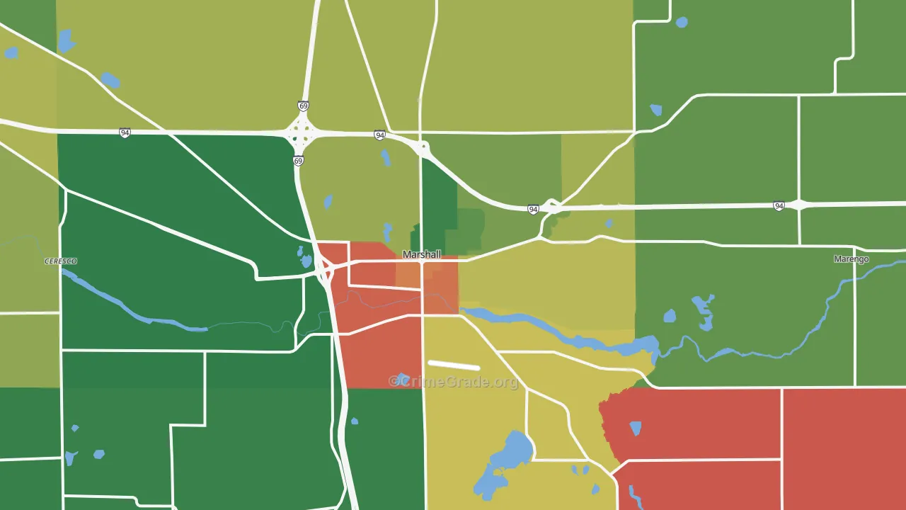 49068, MI Map of Theft Rates