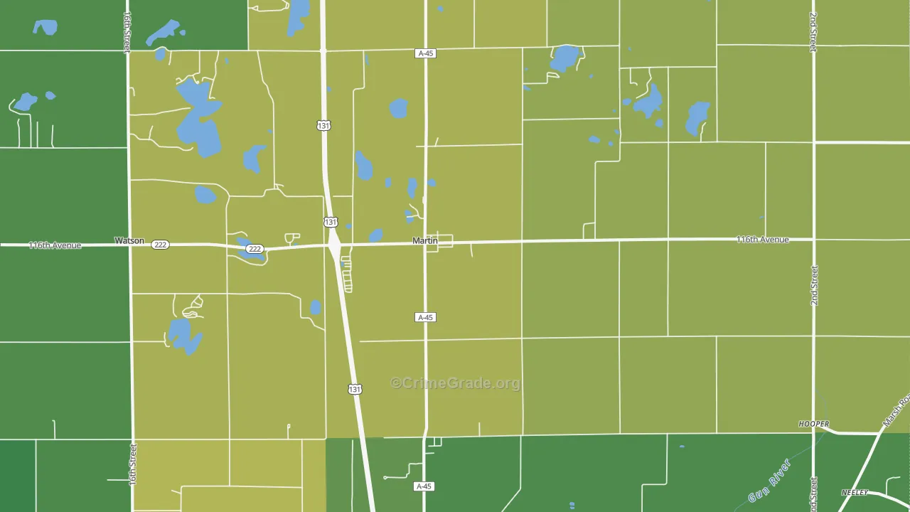 49070, MI Map of Theft Rates