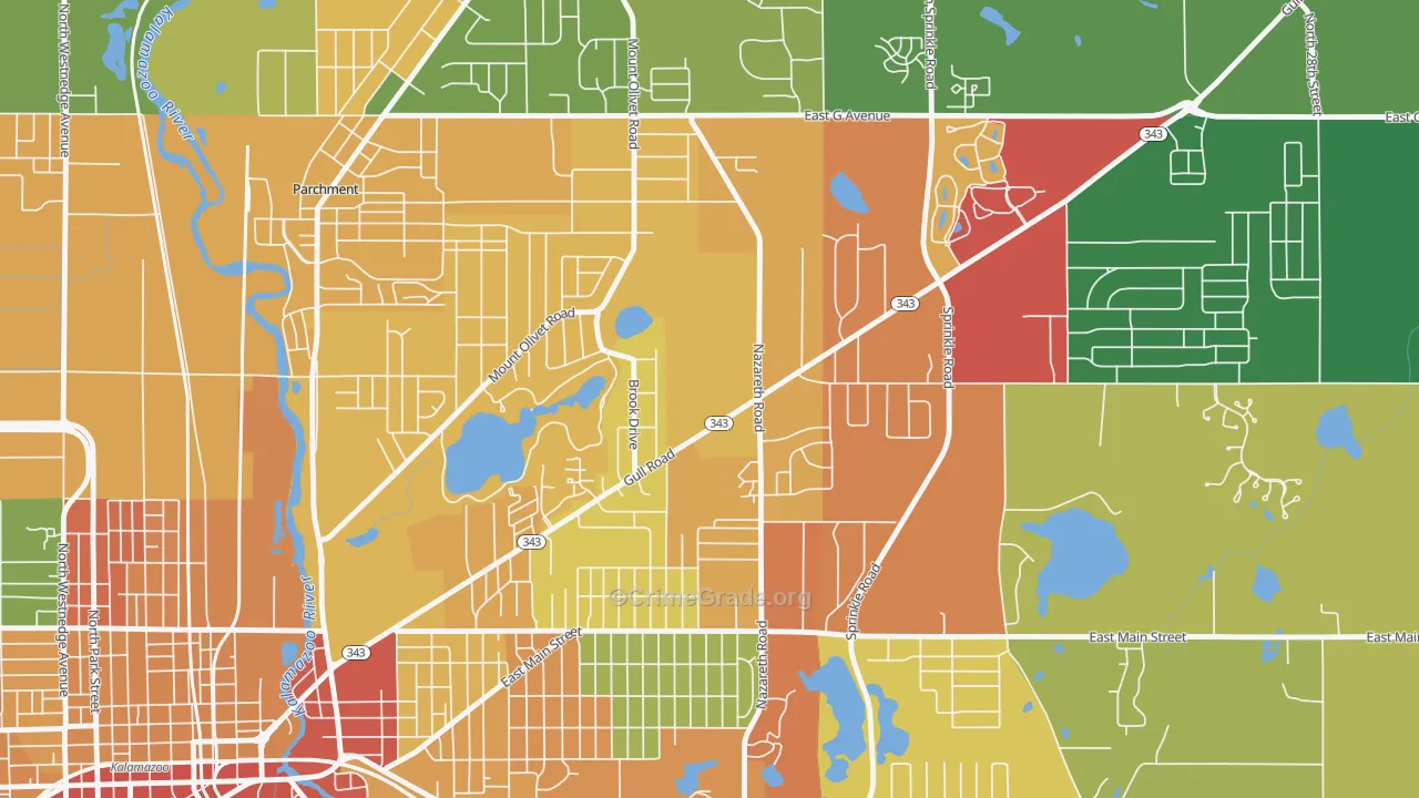 49074, MI Map of Theft Rates