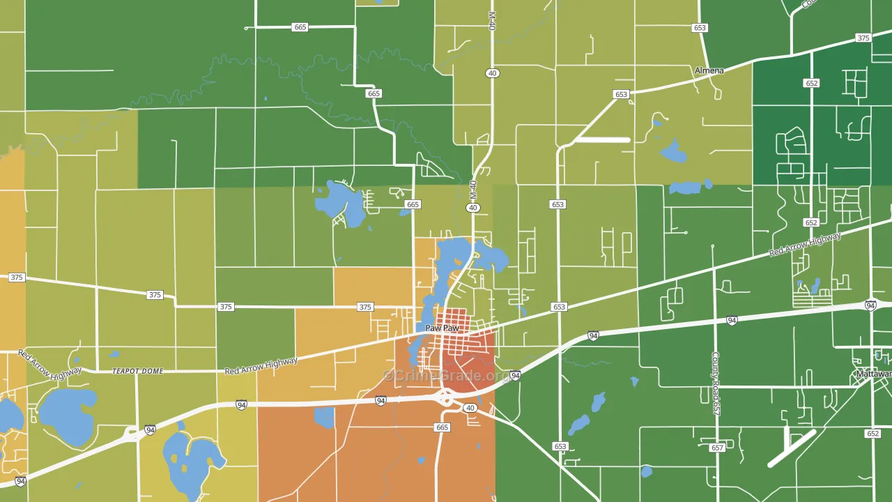 49079, MI Map of Theft Rates