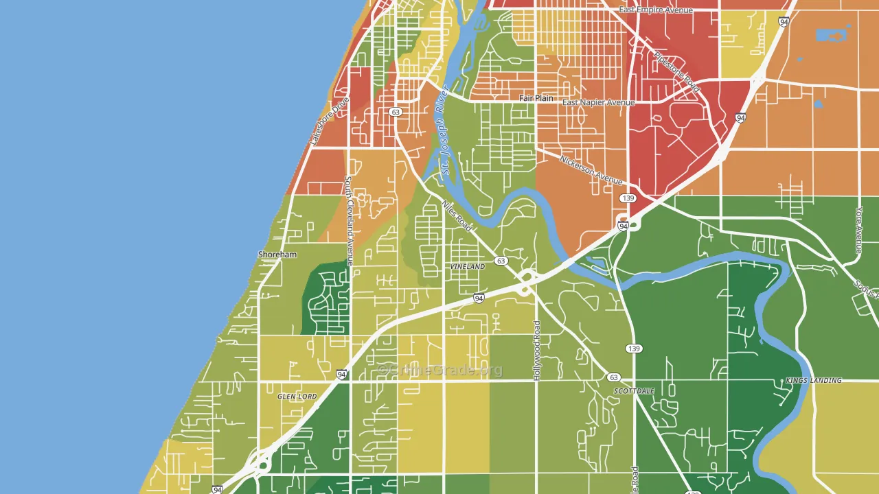 49085, MI Map of Theft Rates