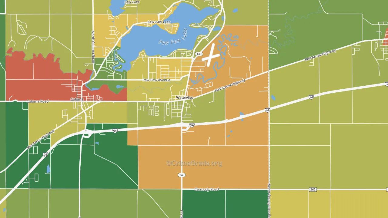 49098, MI Map of Theft Rates