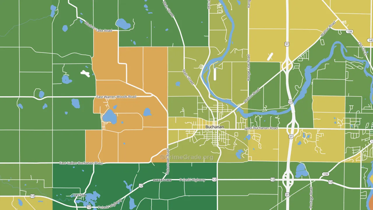 49107, MI Map of Theft Rates