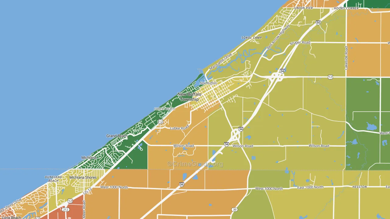 49117, MI Map of Theft Rates