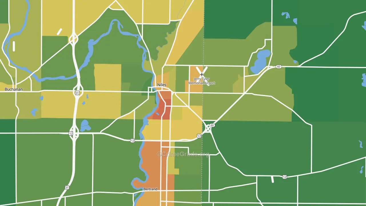 49120, MI Map of Theft Rates