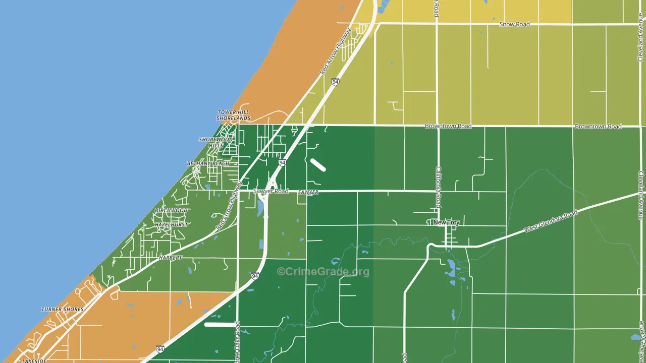 49125, MI Map of Theft Rates