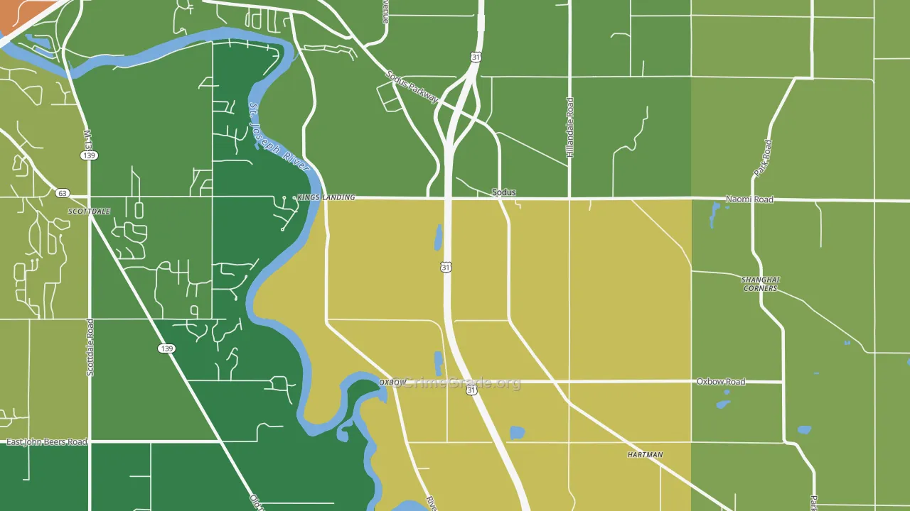 49126, MI Map of Theft Rates