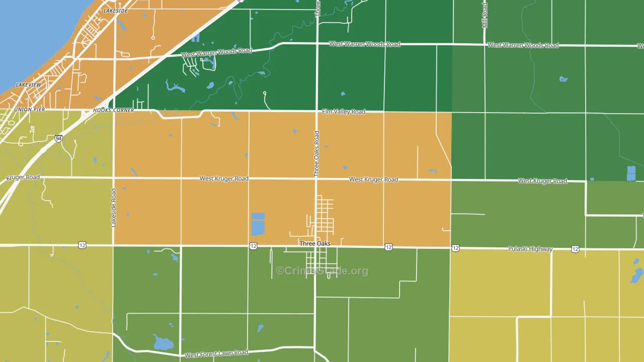 49128, MI Map of Theft Rates