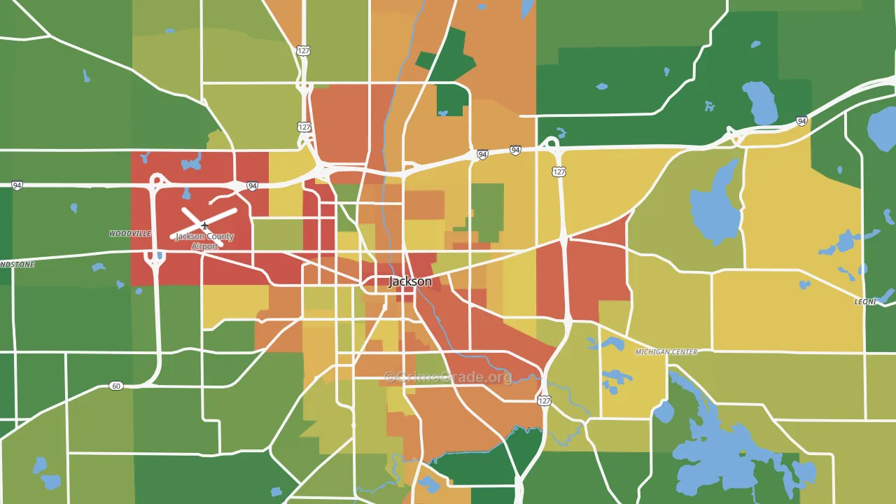 49201, MI Map of Theft Rates