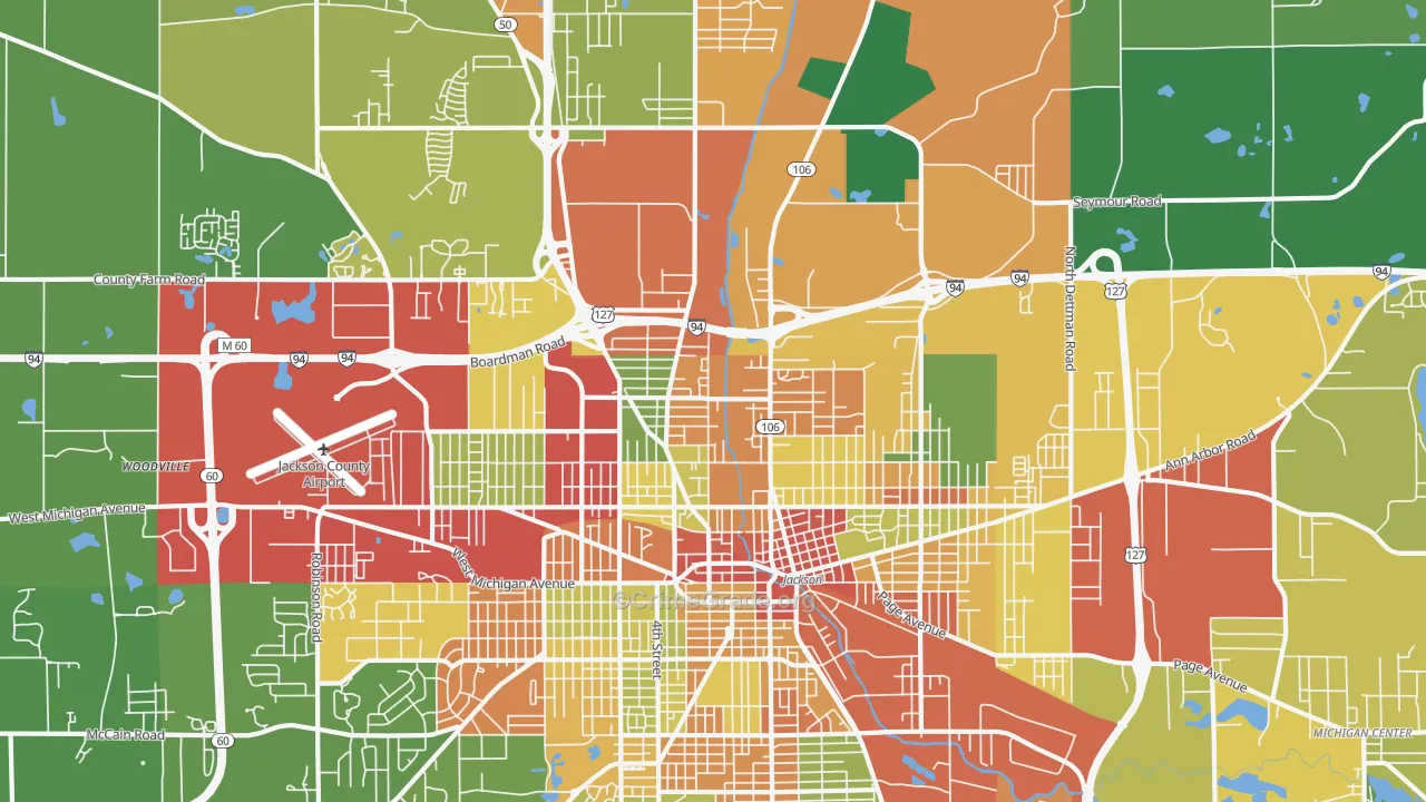 49202, MI Map of Theft Rates