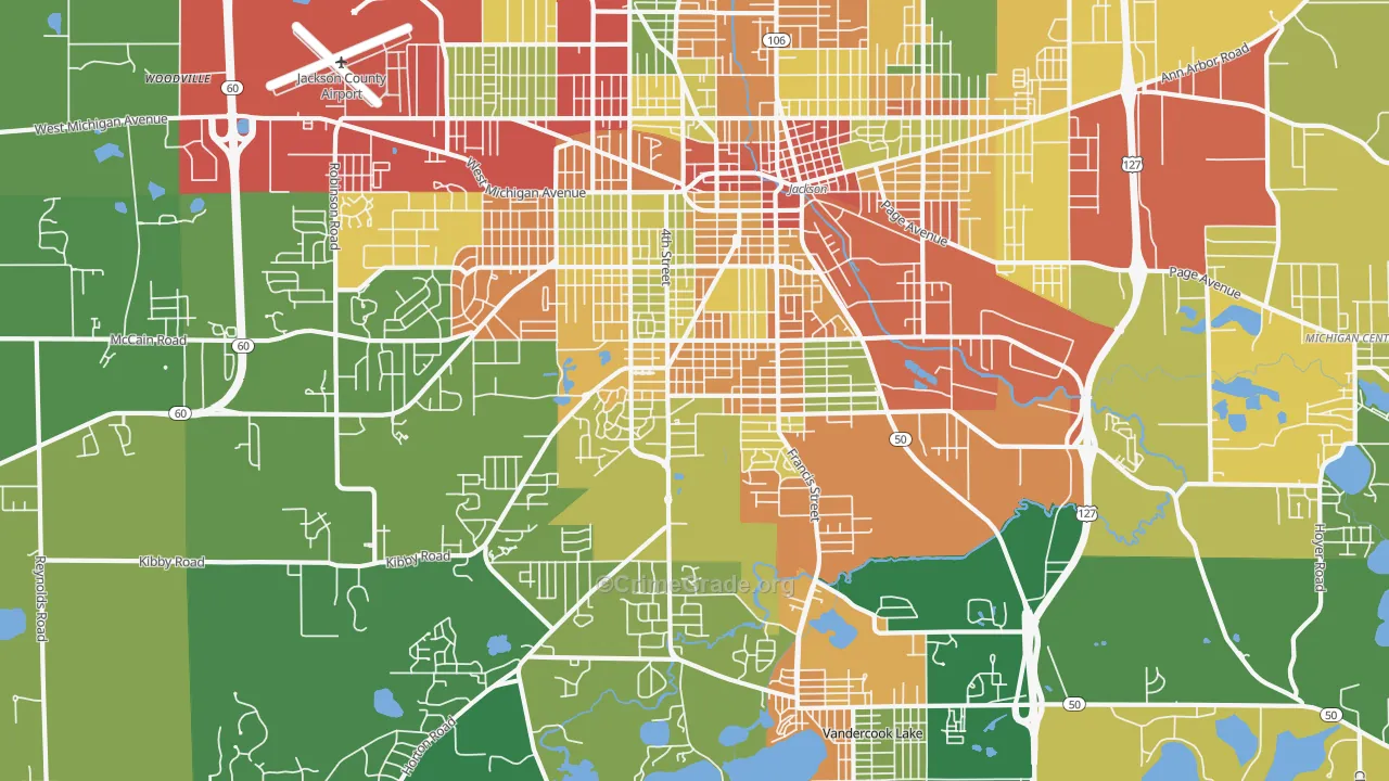 49203, MI Map of Theft Rates