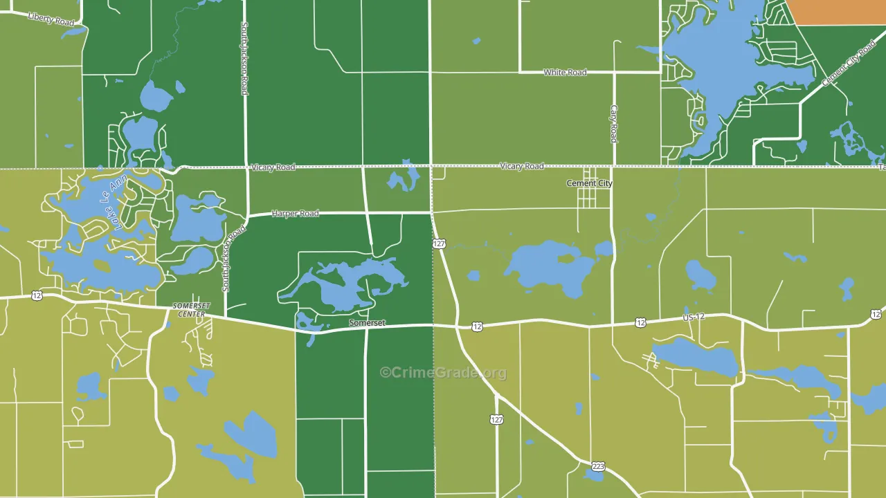 49233, MI Map of Theft Rates