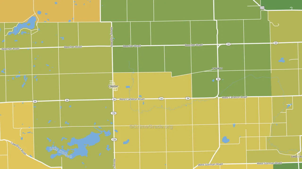 49235, MI Map of Theft Rates