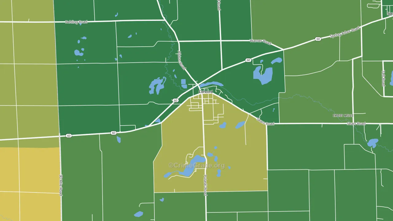 49237, MI Map of Theft Rates