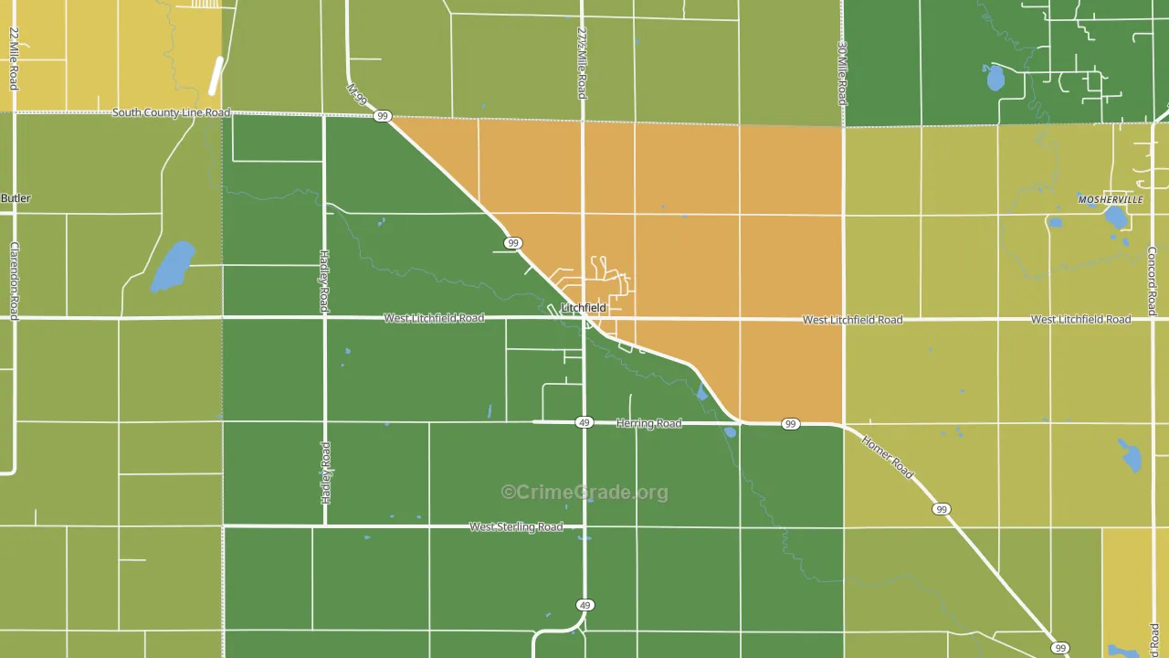 49252, MI Map of Theft Rates