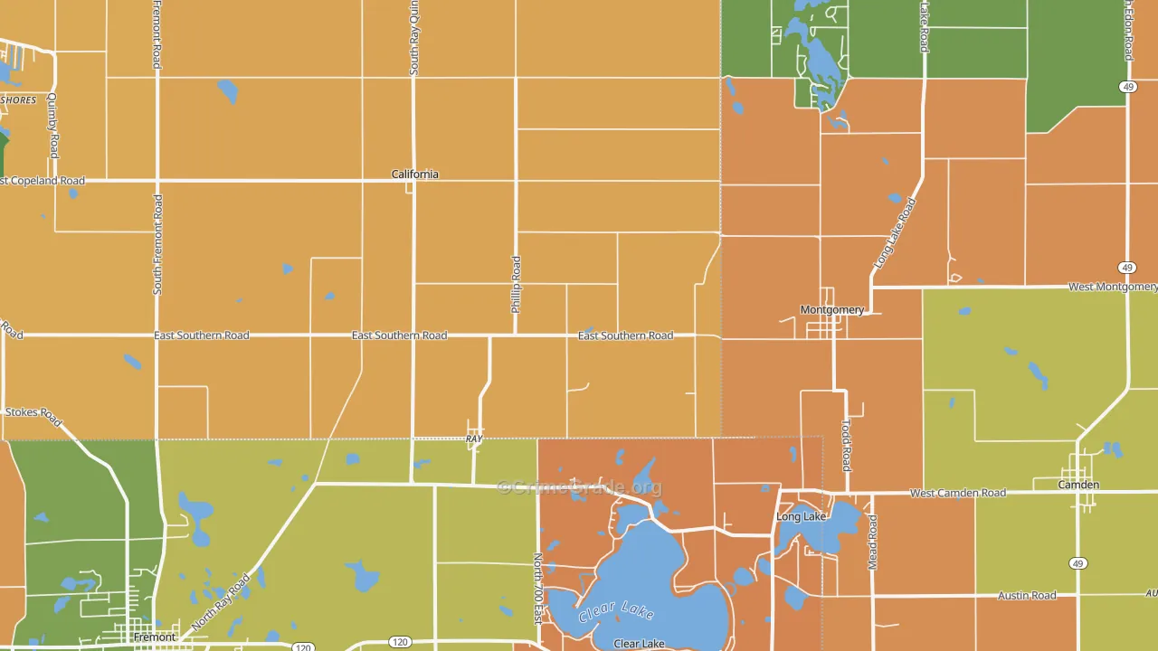 49255, MI Map of Theft Rates