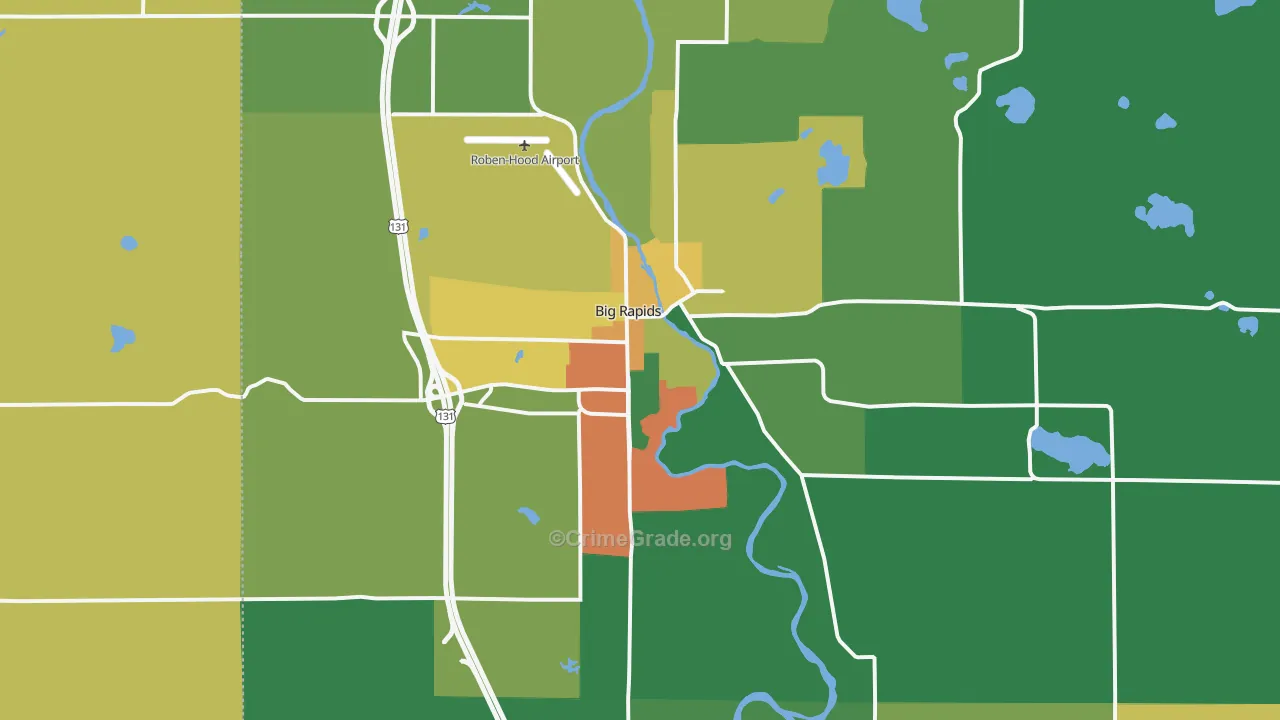 49307, MI Map of Theft Rates