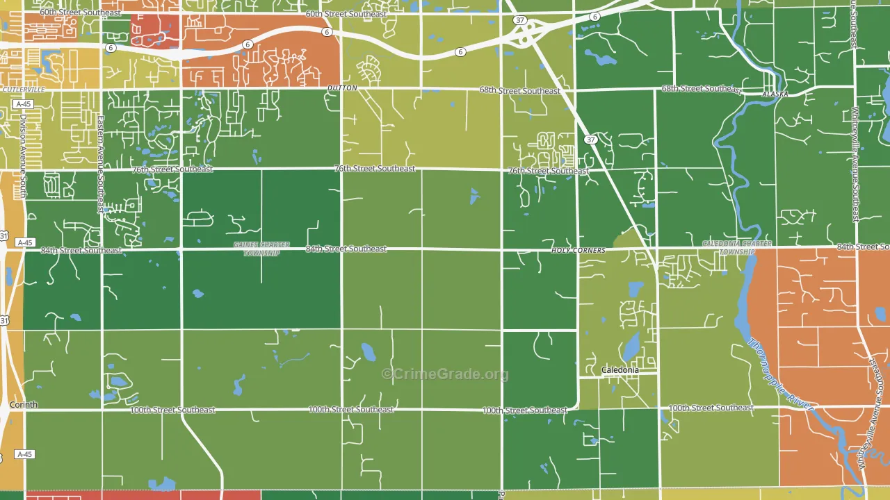 49316, MI Map of Theft Rates