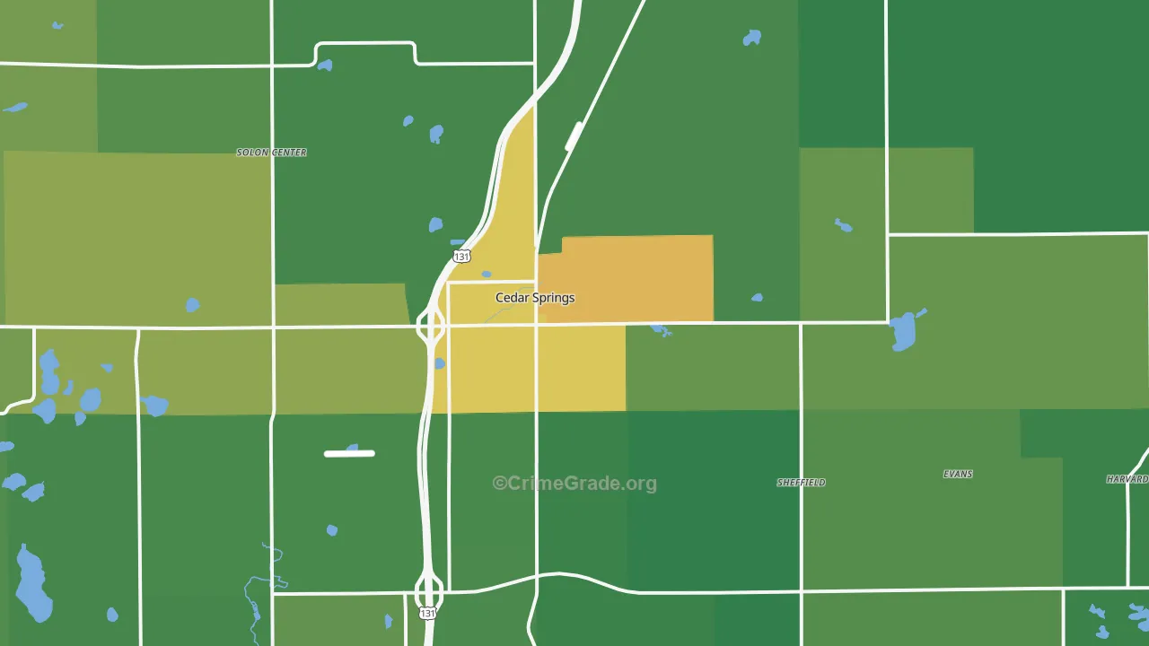 49319, MI Map of Theft Rates