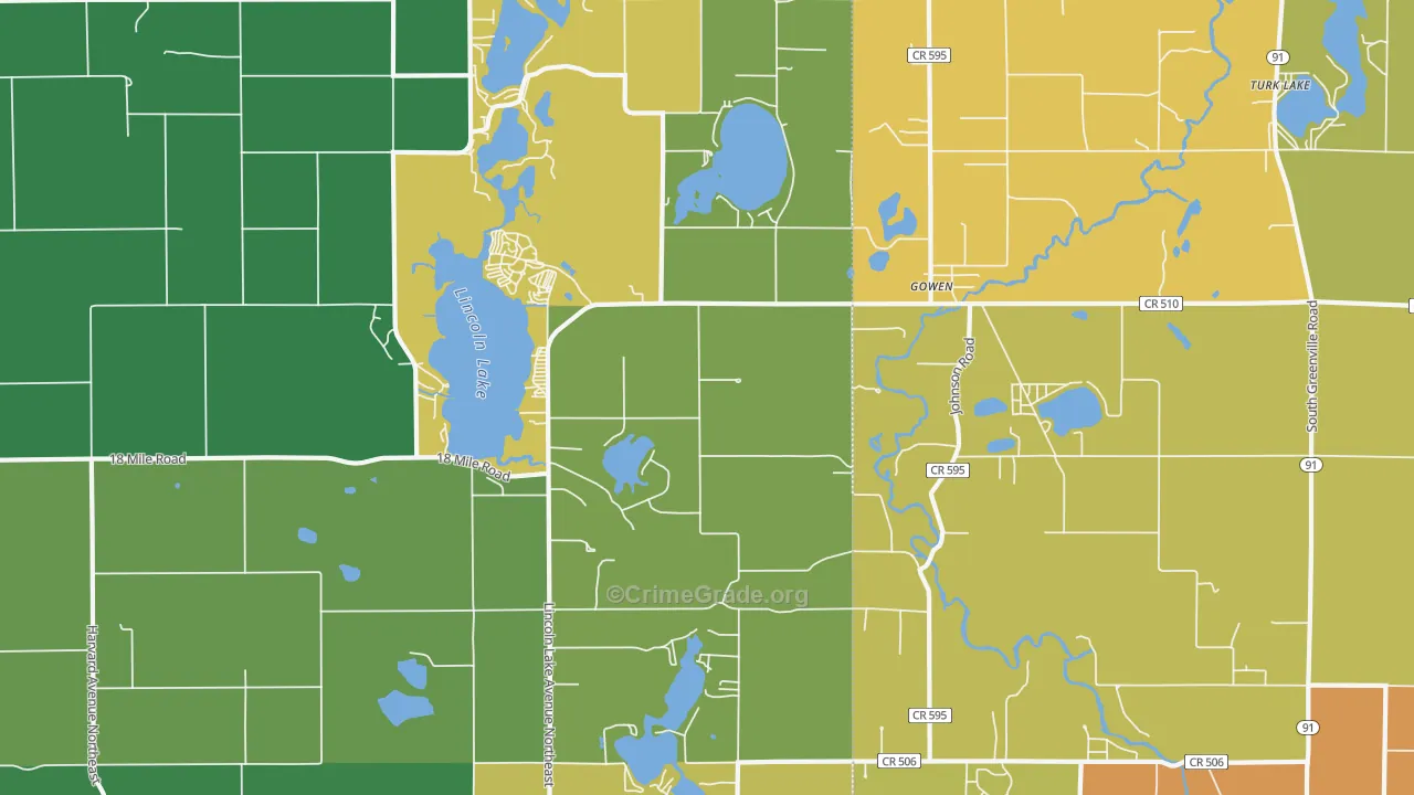 49326, MI Map of Theft Rates