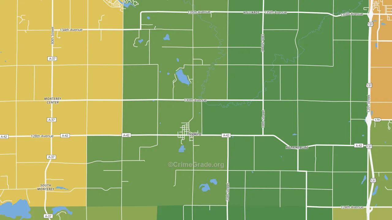 49328, MI Map of Theft Rates
