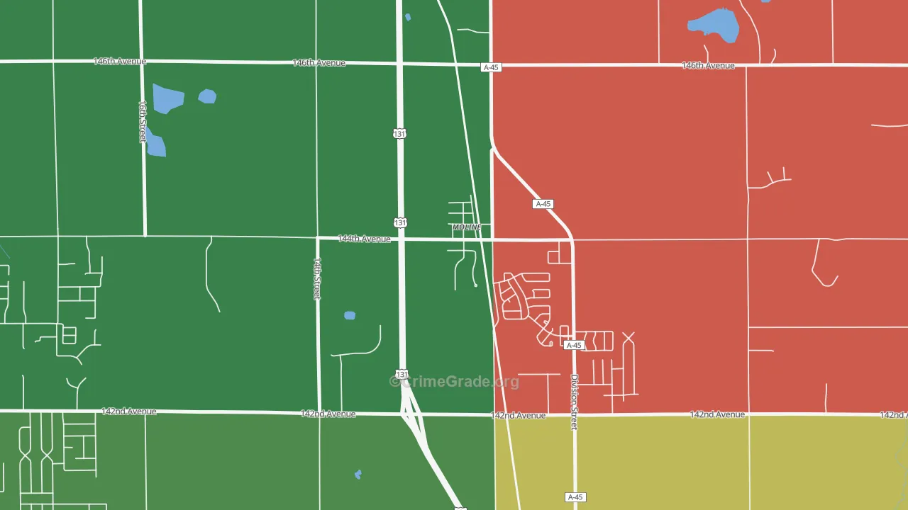 49335, MI Map of Theft Rates