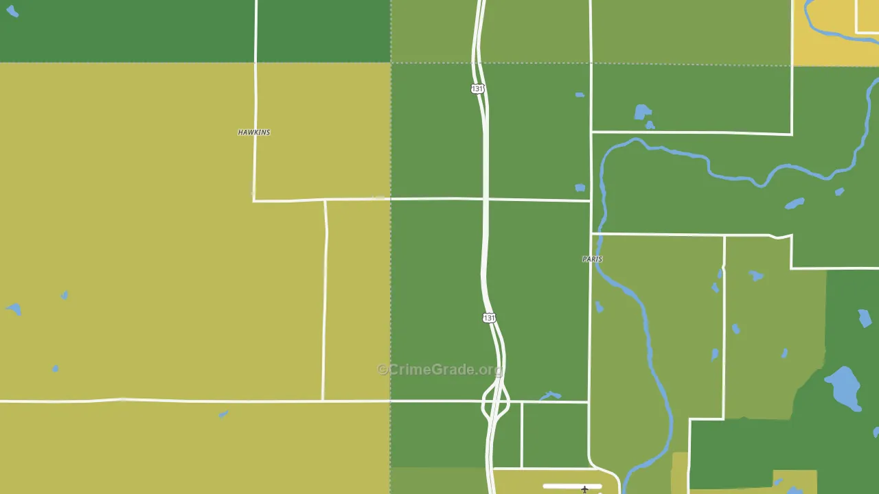 49338, MI Map of Theft Rates