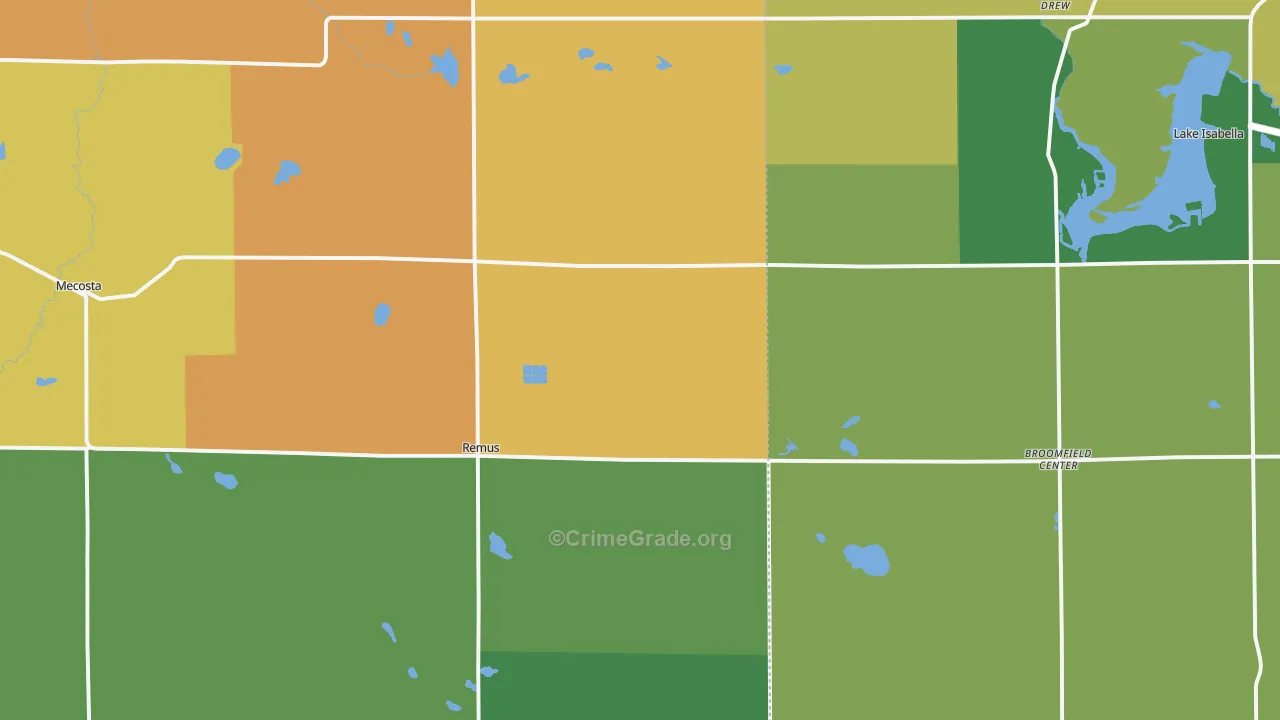 49340, MI Map of Theft Rates