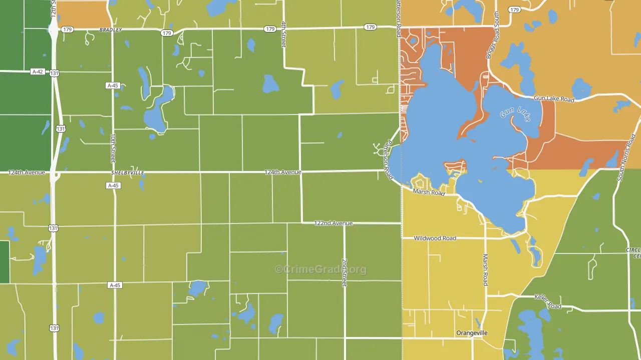 49344, MI Map of Theft Rates