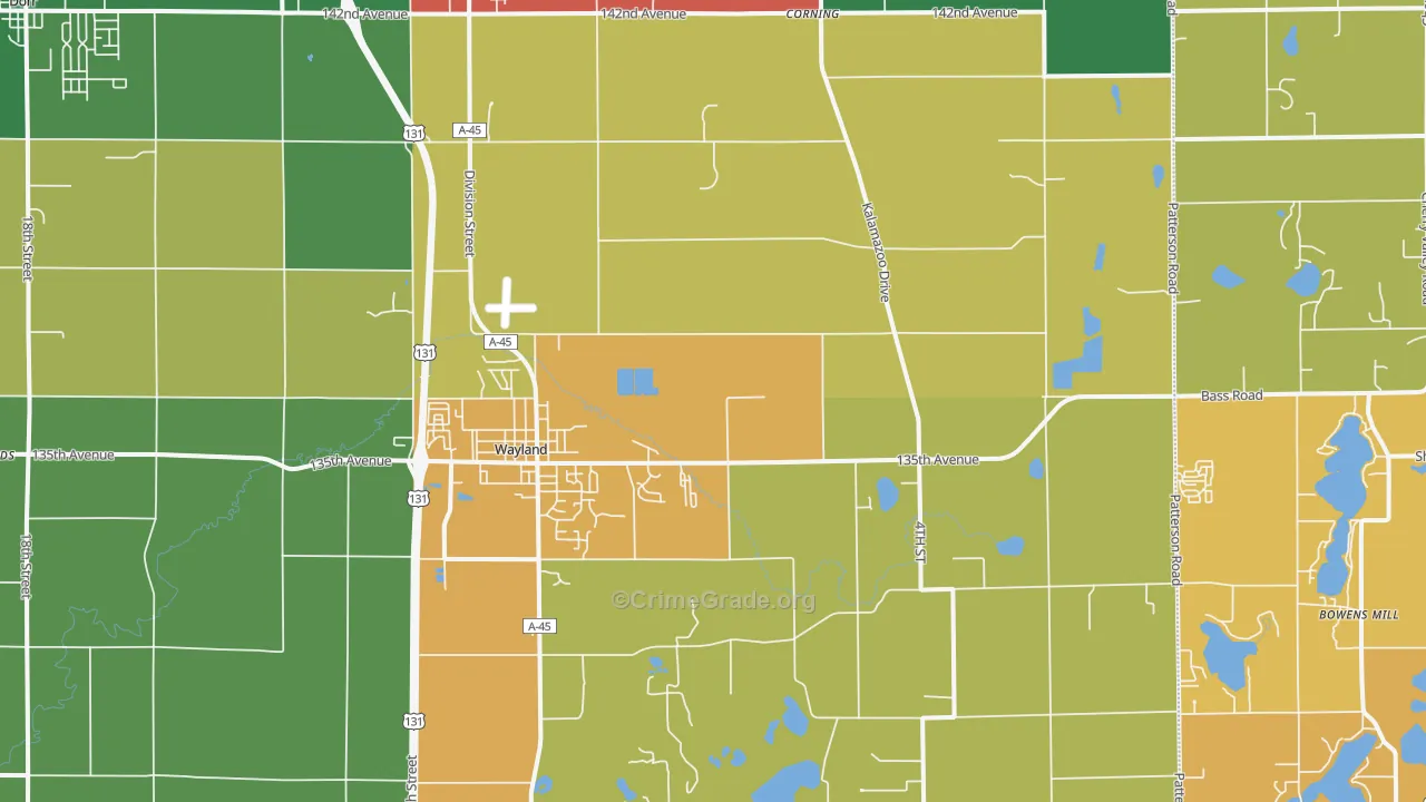 49348, MI Map of Theft Rates