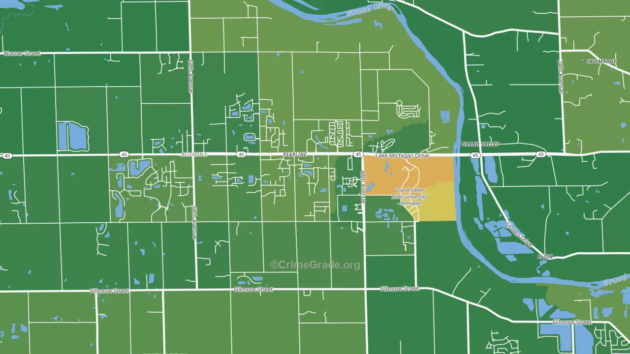 49401, MI Map of Theft Rates