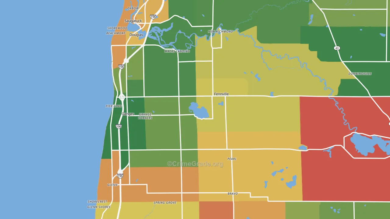 49408, MI Map of Theft Rates