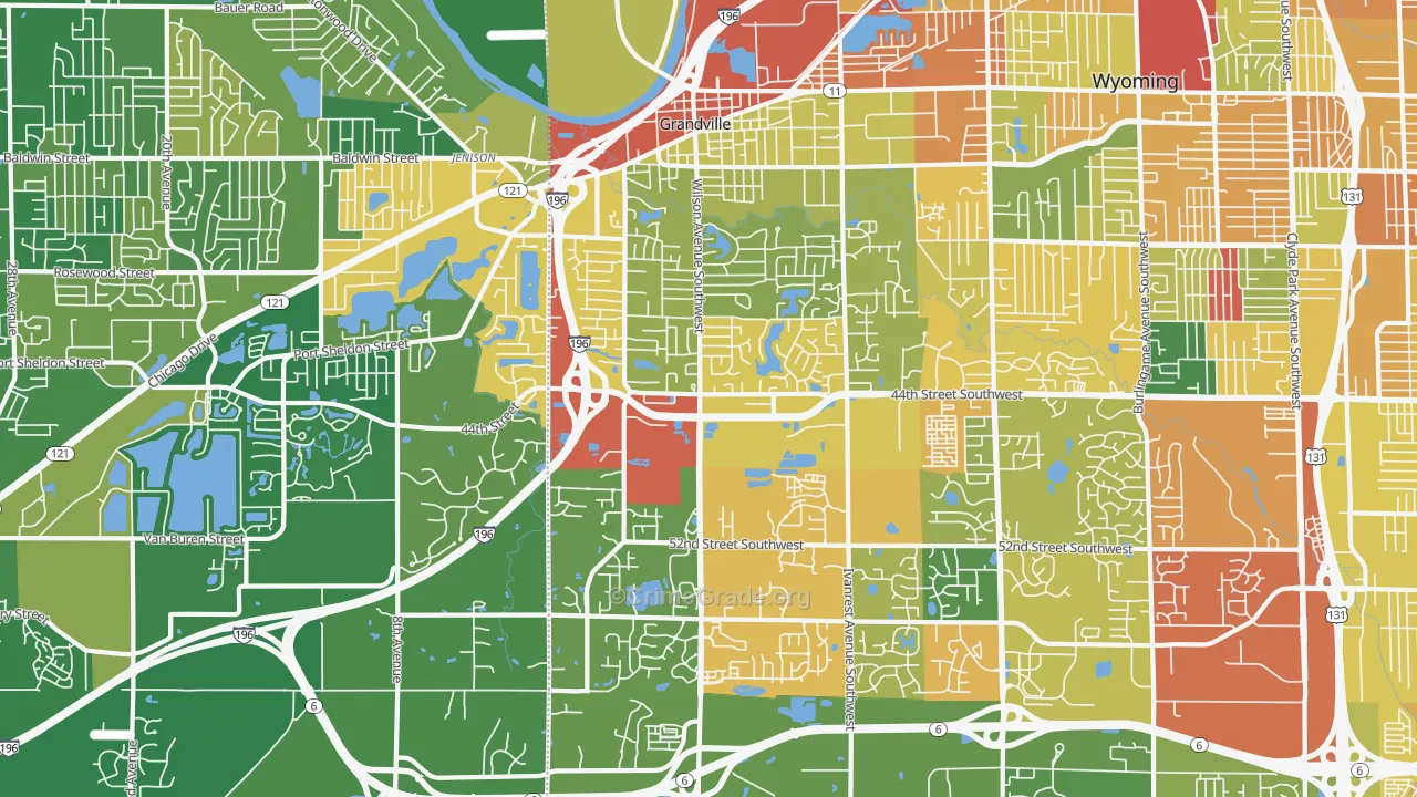49418, MI Map of Theft Rates