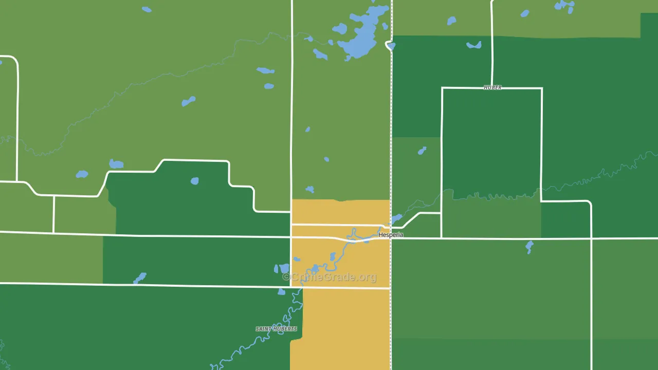 49421, MI Map of Theft Rates