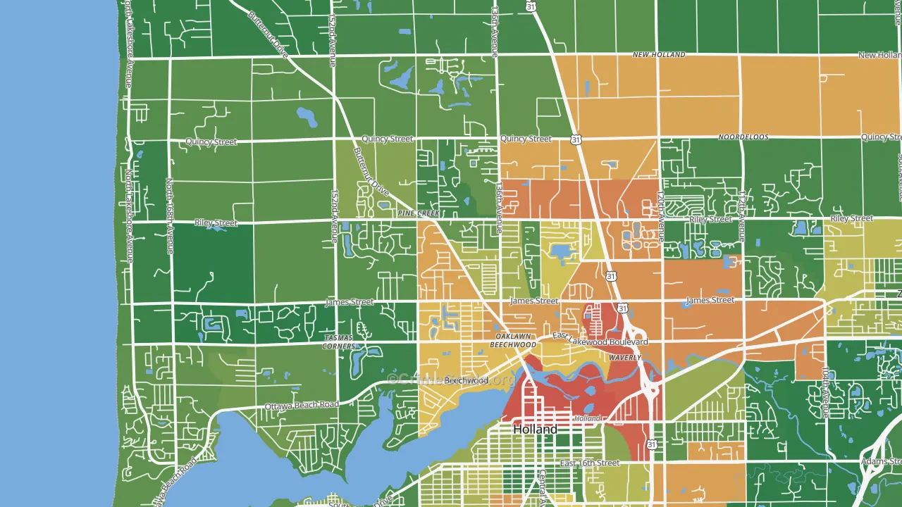 49424, MI Map of Theft Rates