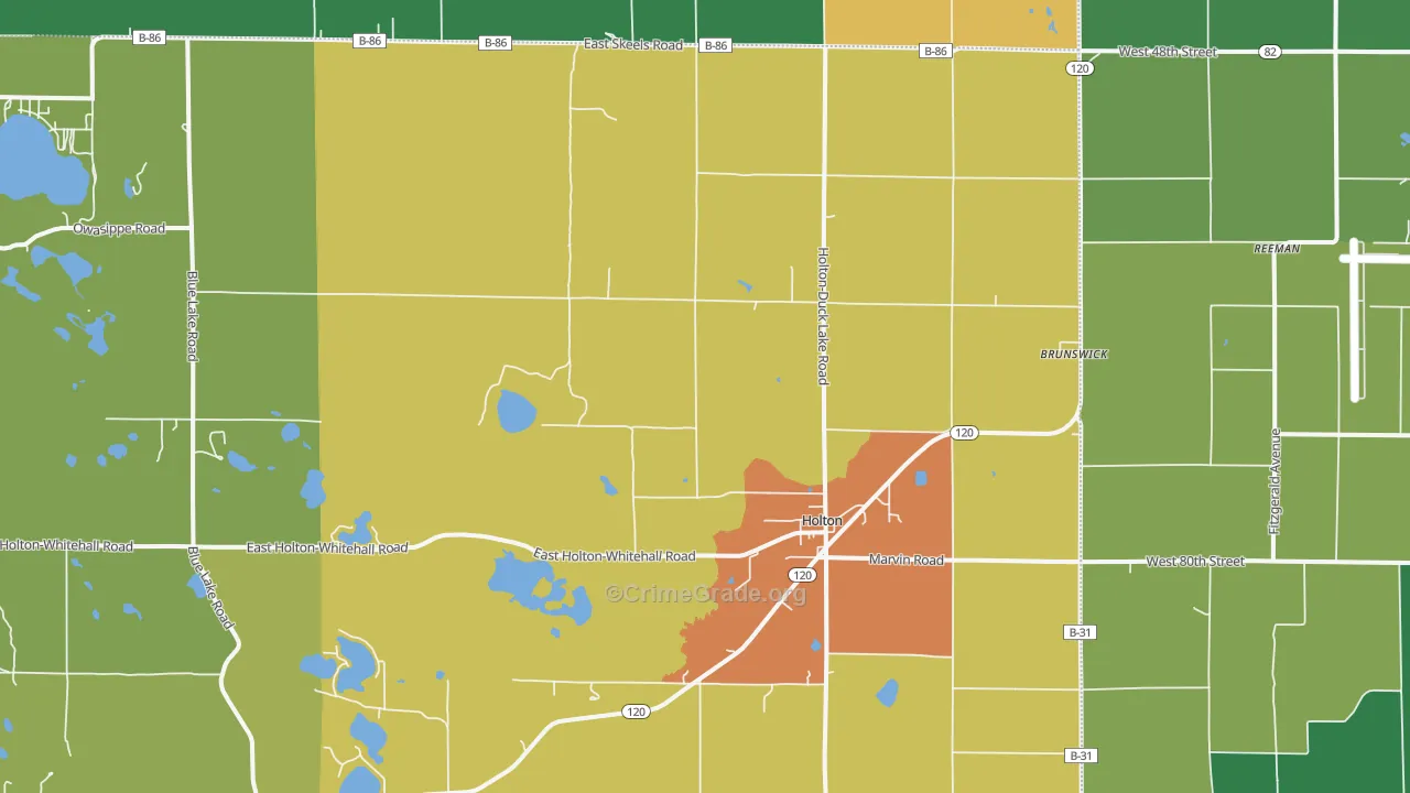 49425, MI Map of Theft Rates