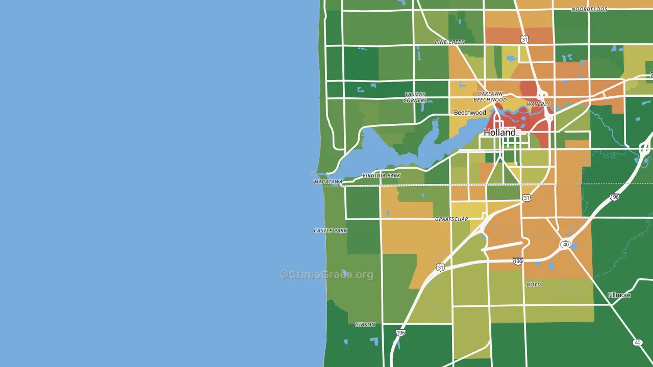 49434, MI Map of Theft Rates