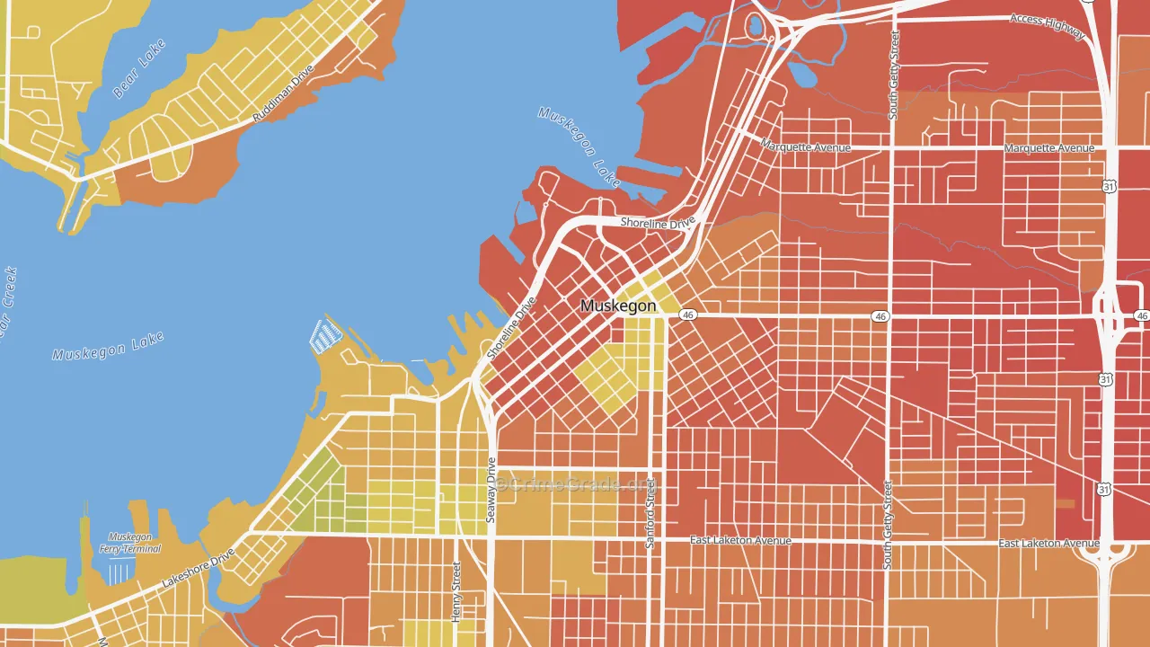 49440, MI Map of Theft Rates