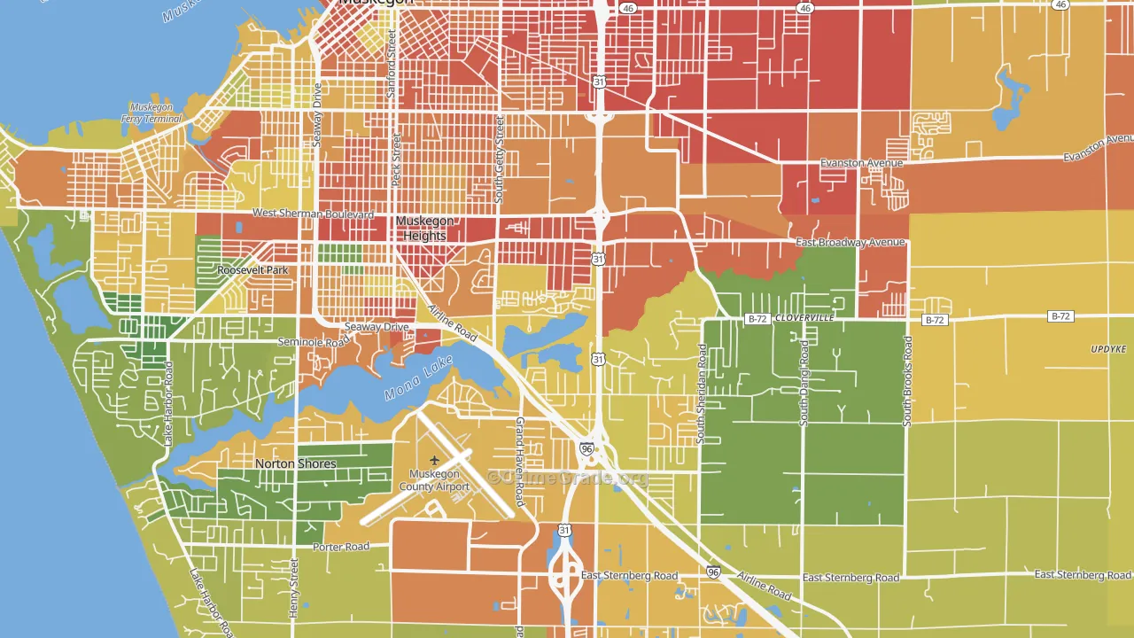 49444, MI Map of Theft Rates