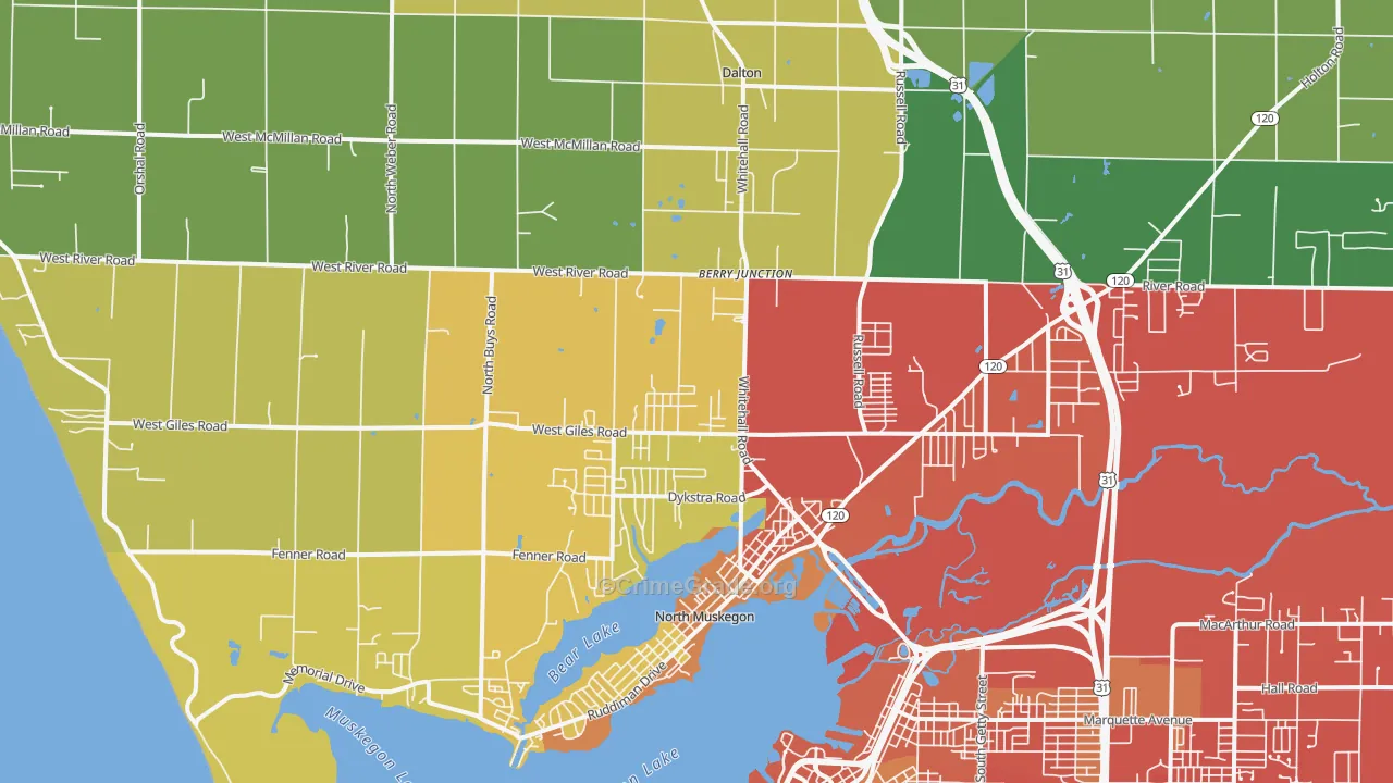 49445, MI Map of Theft Rates