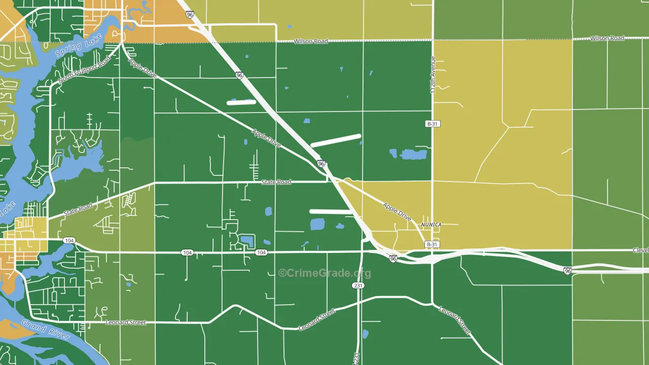 49448, MI Map of Theft Rates