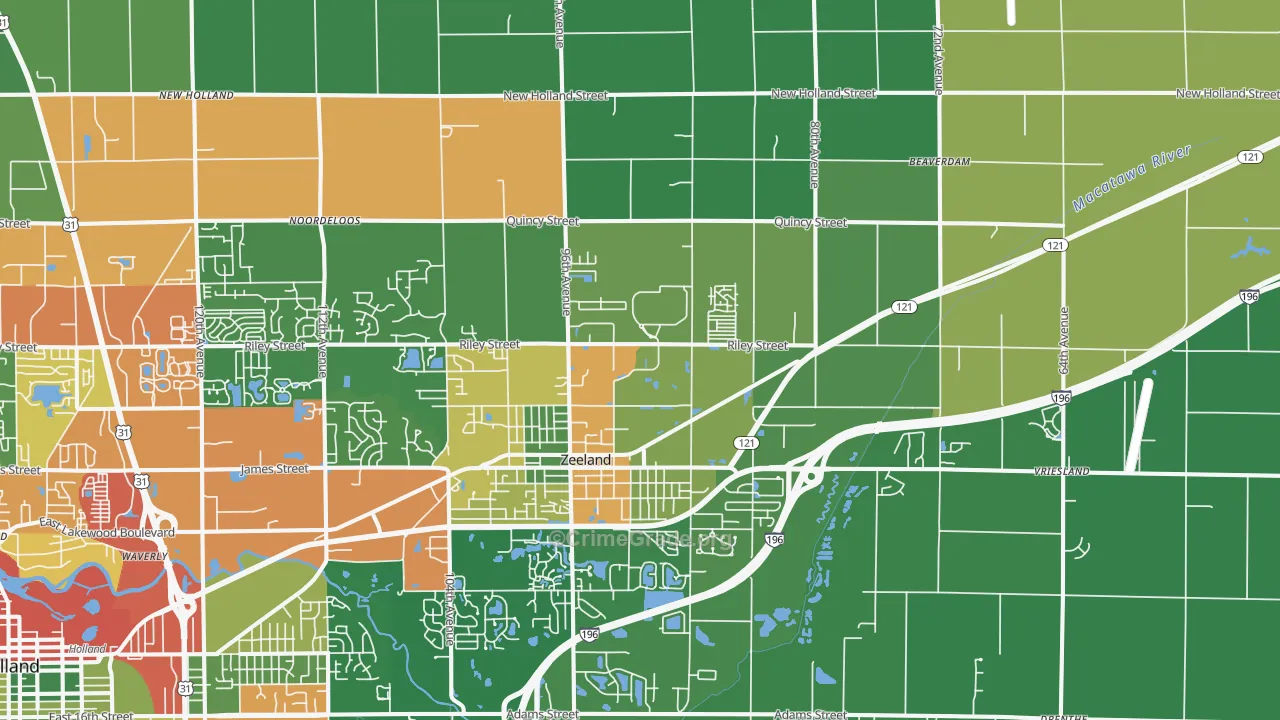 49464, MI Map of Theft Rates