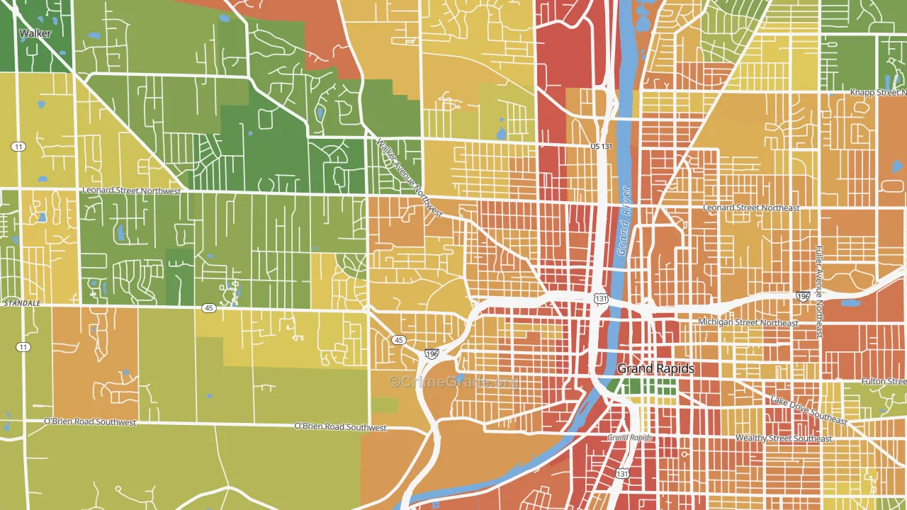 49504, MI Map of Theft Rates