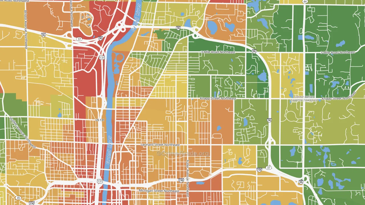 49505, MI Map of Theft Rates