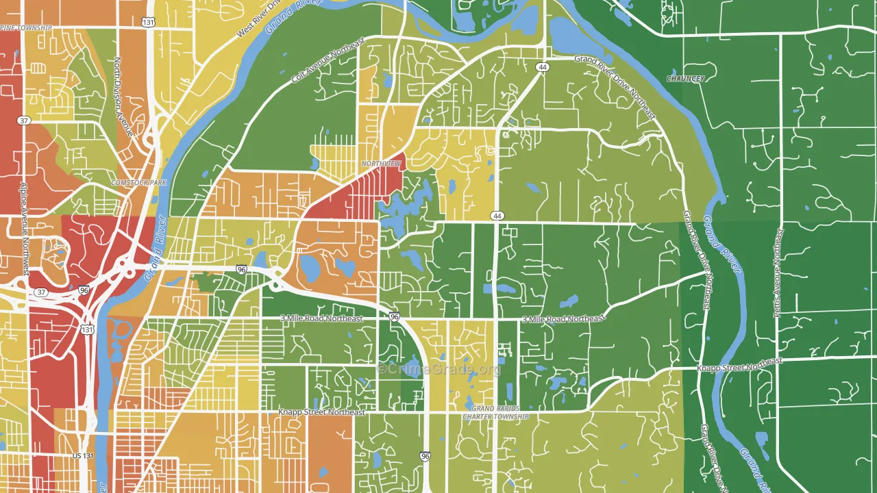 49525, MI Map of Theft Rates