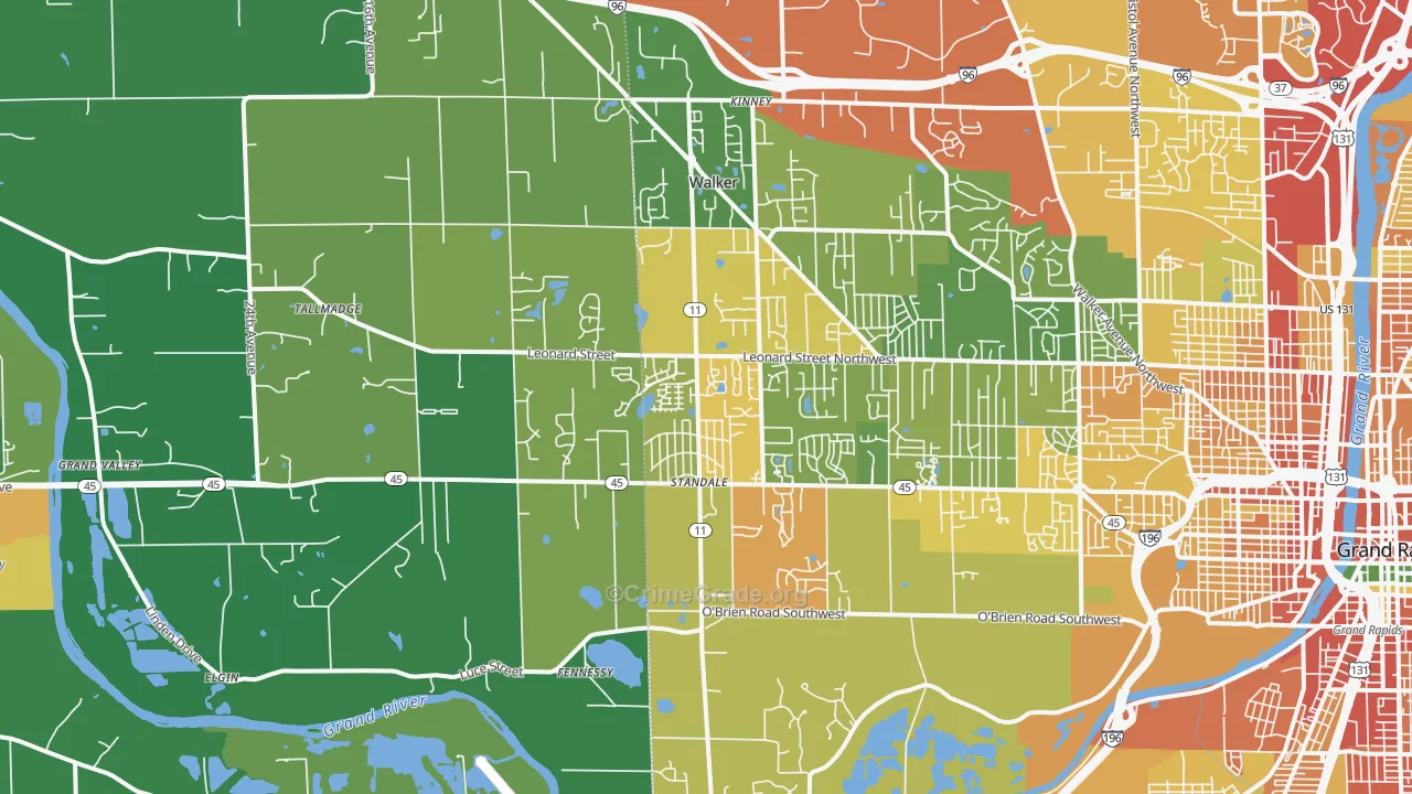 49534, MI Map of Theft Rates