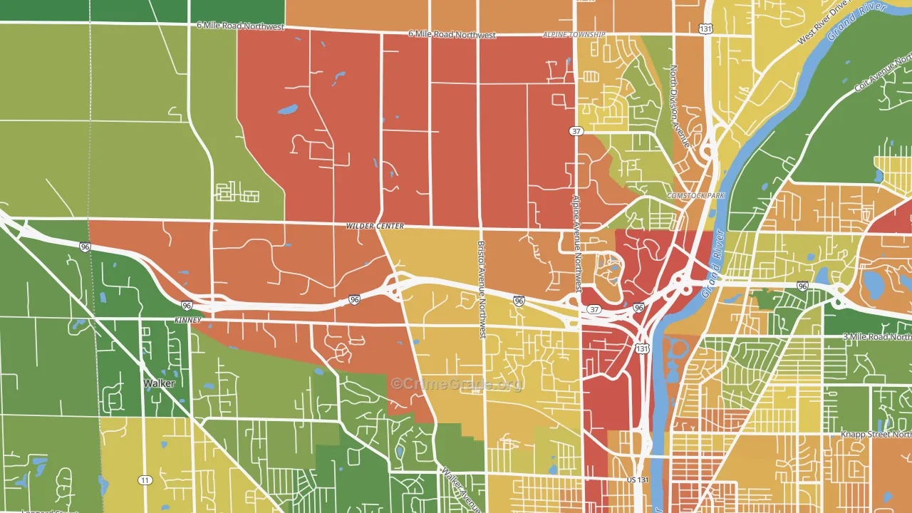 49544, MI Map of Theft Rates