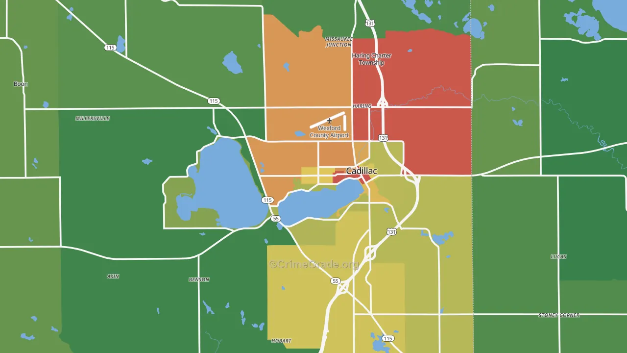 49601, MI Map of Theft Rates
